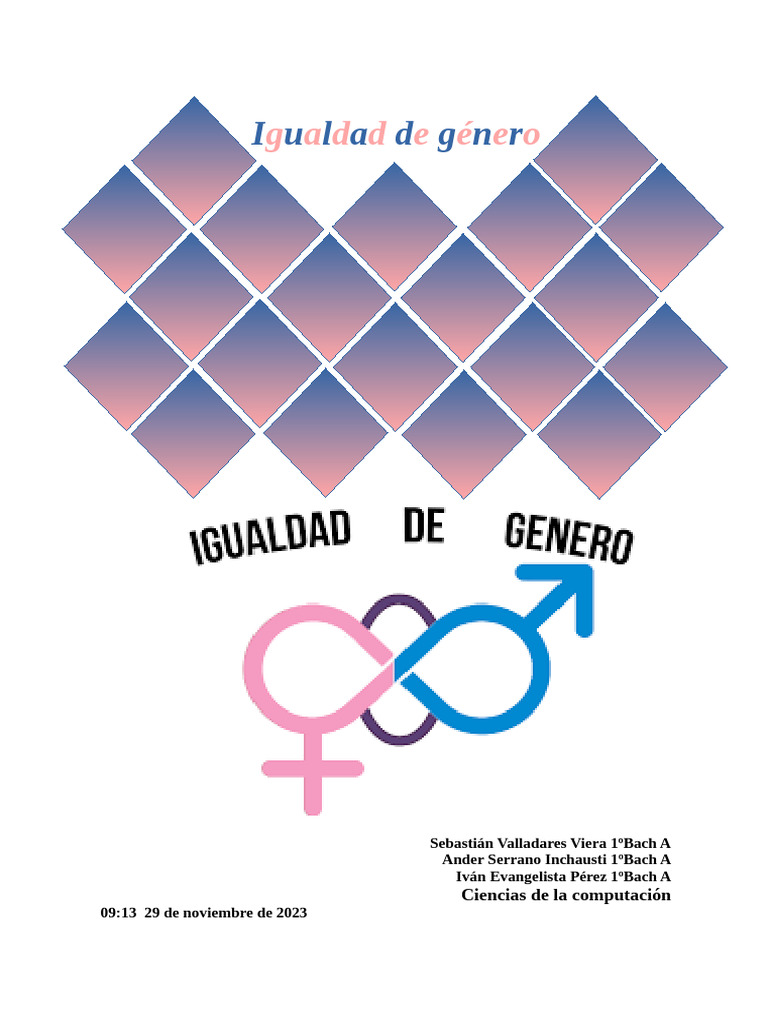 Promoviendo la Igualdad de Género | PDF | Estudios de género | Igualdad ...