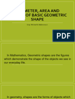 Perimeter Area and Volume of Basic Geometric Shapes