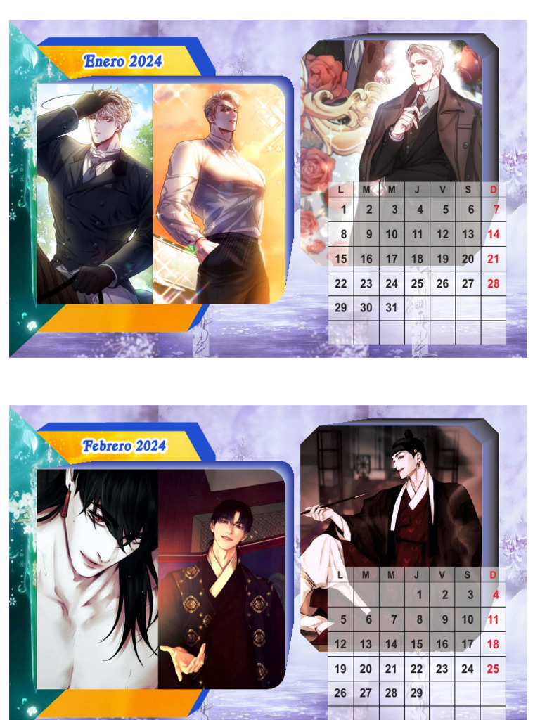 Calendario Yaoi 2024 v2 | PDF