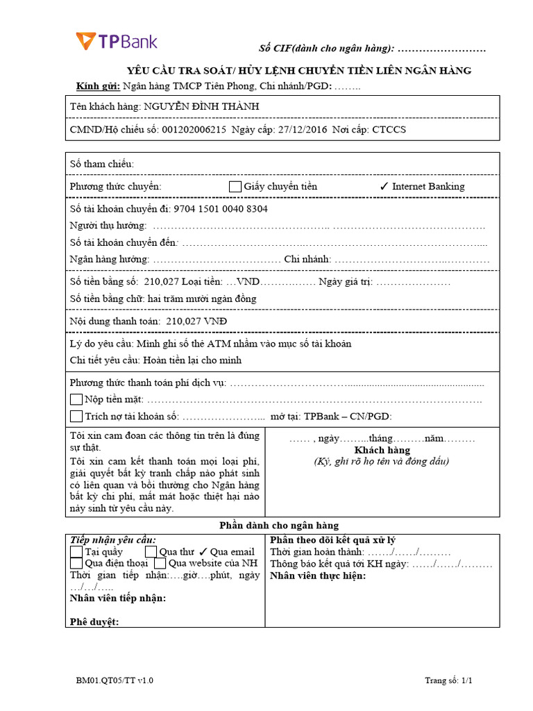 Mau yeu cau tra soat lenh chuyen tien lien ngan hang pdf