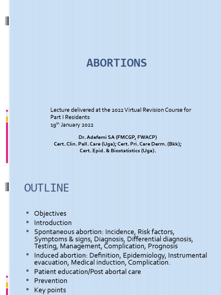 Understanding Abortion: Types & Risks | PDF | Miscarriage | Pregnancy
