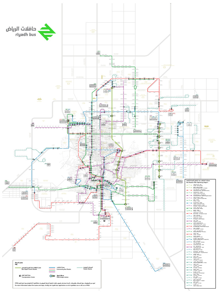 Riyadh Bus Map Stages 1&2&3&4 | PDF