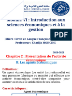 Module VI: Introduction Aux Sciences Économiques Et À La Gestion