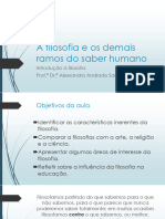 Aula Int. Fil. - A Filosofia e Os Demais Ramos Do Saber Humano (Aranha Hessen) T3