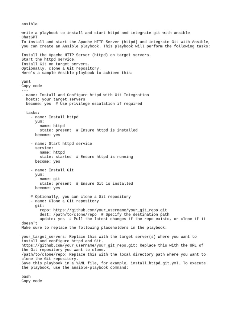 Ansible | PDF | Networking | Internet & Web
