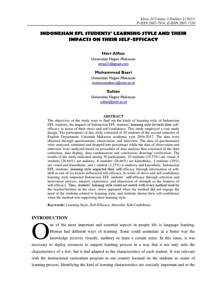 artikel-jurnal-uin-learning-style-pdf-learning-styles-self-efficacy