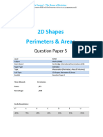 42.5 2d Shapes Perimeters Areas - Cie Igcse Maths 0580-Ext Theory-Qp