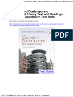 Classical and Contemporary Sociological Theory Text and Readings 3rd Edition Appelrouth Test Bank