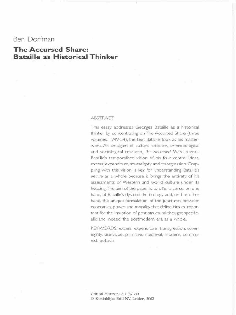 The Accursed Share | PDF