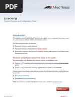 Licensing Feature Overview Guide