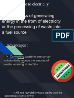Waste To Electricity