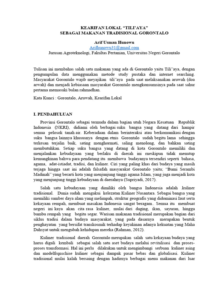 Arif Hunowu (Kearifan Lokal) - 013555 | PDF | Teknologi & Rekayasa ...