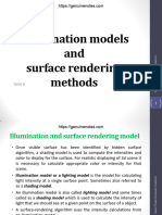 UNIT 6 Illumination Models and Surface Rendering Methods