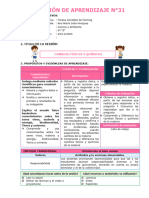 Sesión de Aprendizaje 31 Cambios Físicos y Químicos