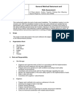 Method Statement and Risk Assessment General