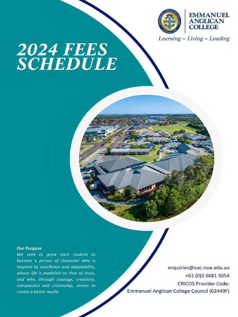 2024 Fees Schedule Incl Terms Conditions PDF Credit Card Payments