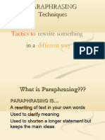 Paraphrasingtechniques 140220020332 Phpapp02