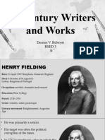 18th Century Writers and Works Des R