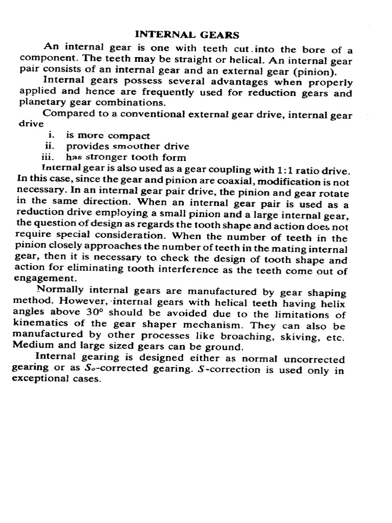 Internal Gears | PDF