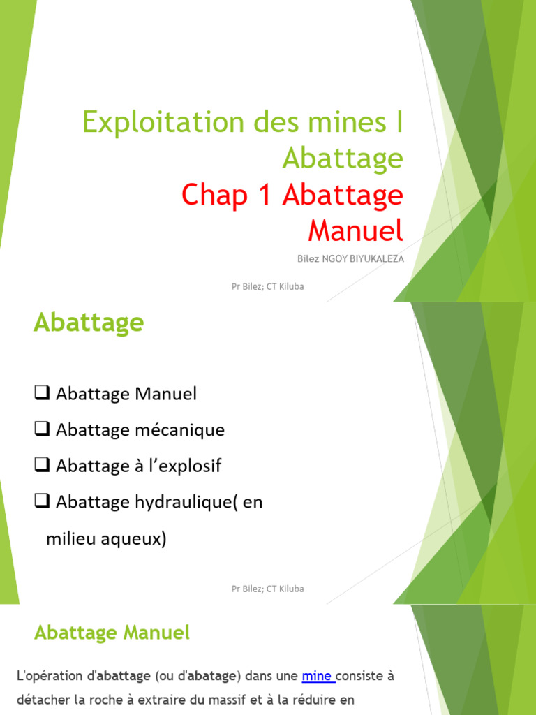 Techniques d'abattage minier | PDF | Exploitation minière | Matériaux