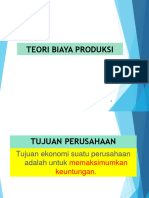 Teori Biaya Produksi