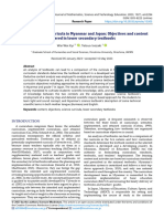 Comparing Science Curricula in Myanmar and Japan Objectives and Content Covered