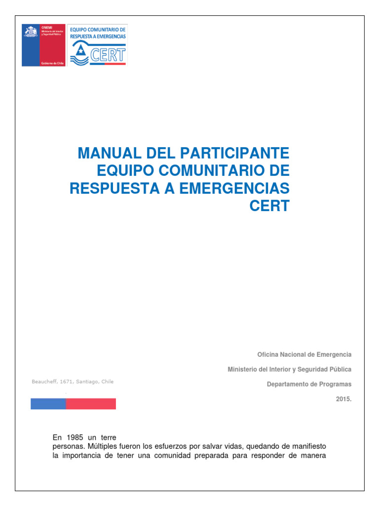 Manual Del Participante Cert | PDF | Agua | Agencia Federal de Manejo ...