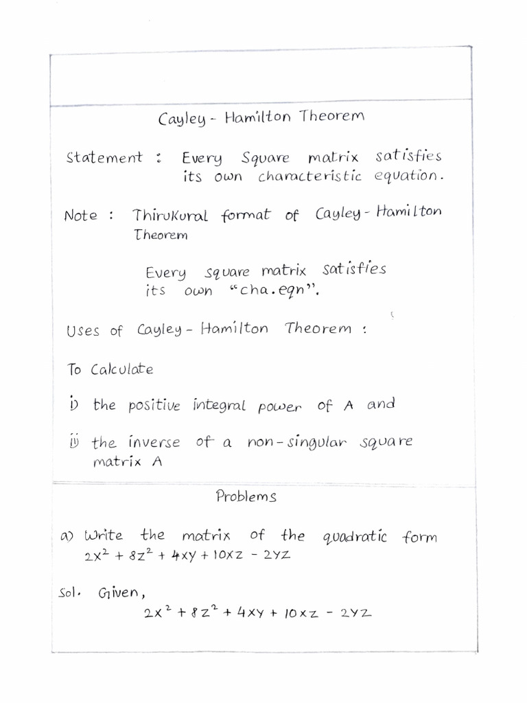 SSM ECE Matrices and Calculus Assignment 3 | PDF | Matrix (Mathematics ...