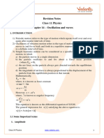 Cbse Class 11 Physics Notes Chapter 14 Oscillations