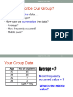 How To Describe Our Group?: Quantitative Summarize