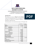 Set 1 - Departmental Accounting