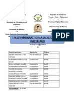 Science Des Materiaux 1