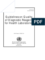 Guide OMS Guidelines On Quality of Diagnostic Reagents