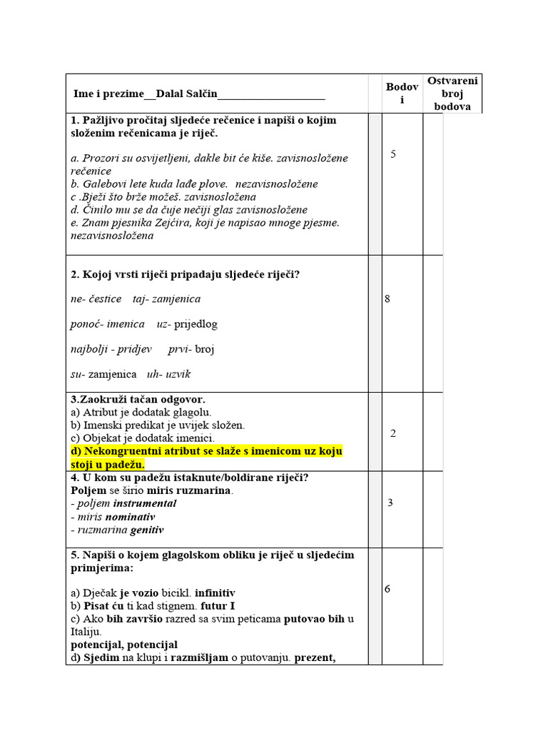Test Bhs | PDF