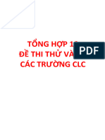 Tong Hop de Thi Mon Tieng Anh Truong Clc. Co Dap An