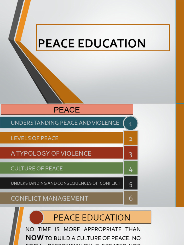 Peace Education Pdf Violence Peace
