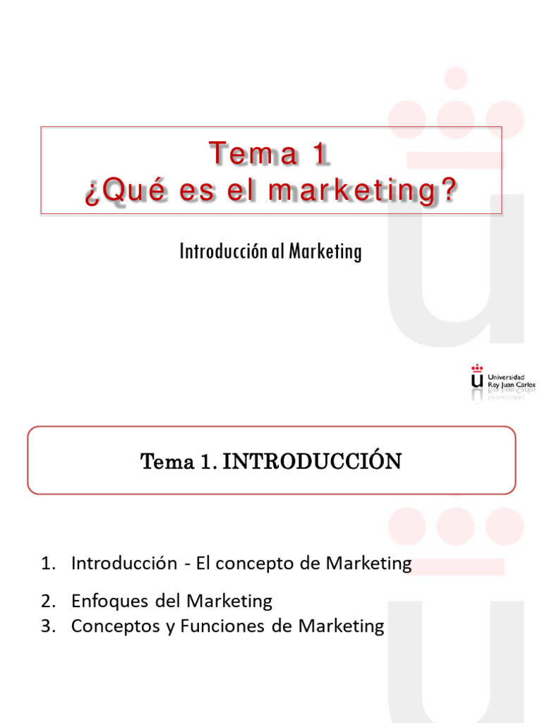 Introducción al Marketing y su Misión | PDF | Marketing | Mercado ...