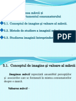 TEMA 5. Imaginea Mărcii Și Comportamentul Consumatorului