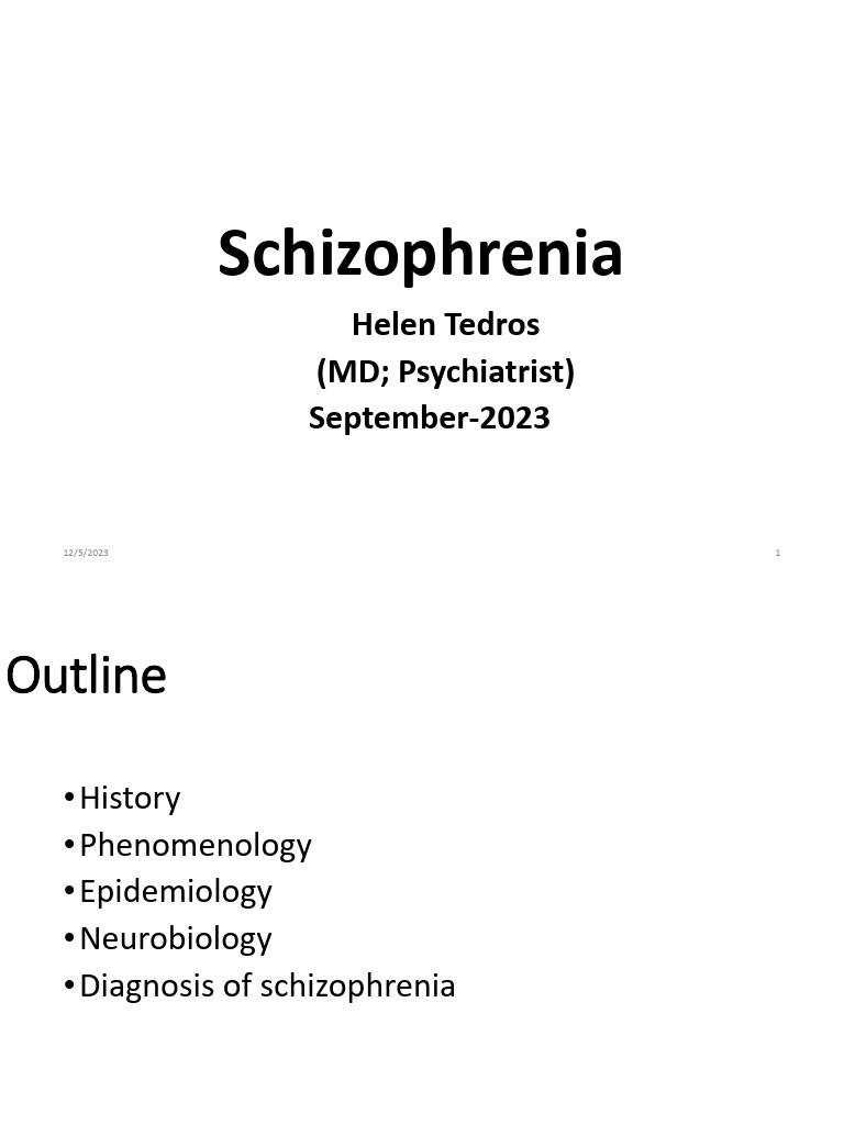 Schizophrenia PDF Schizophrenia Psychosis