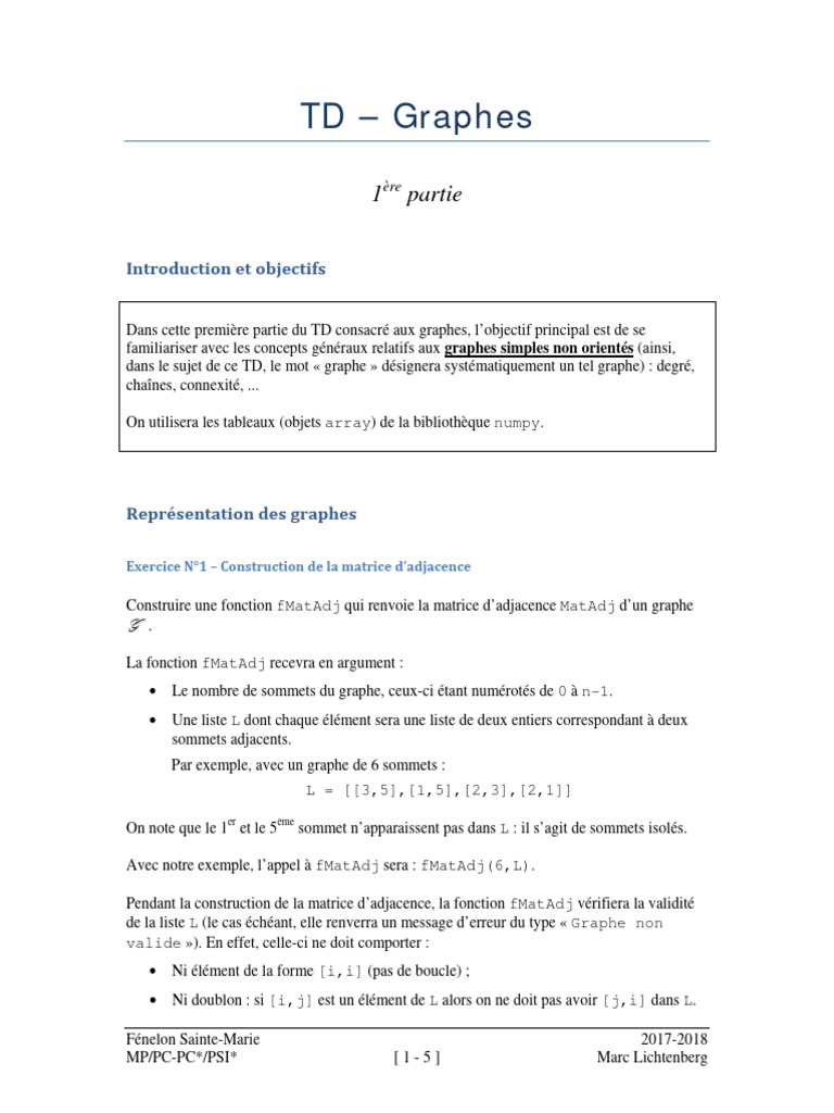 Introduction aux graphes en Python | PDF | Mathématiques appliqués ...