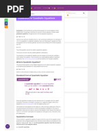 Null Factor Law in Quadratic Equations | PDF | Quadratic Equation ...