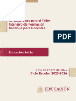 Orientaciones para El Taller Intensivo de Formación Continua para Docentes