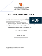 Declaração de Pertença