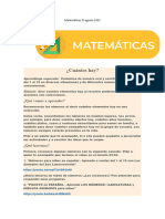 Matemáticas 25 Agosto 2021