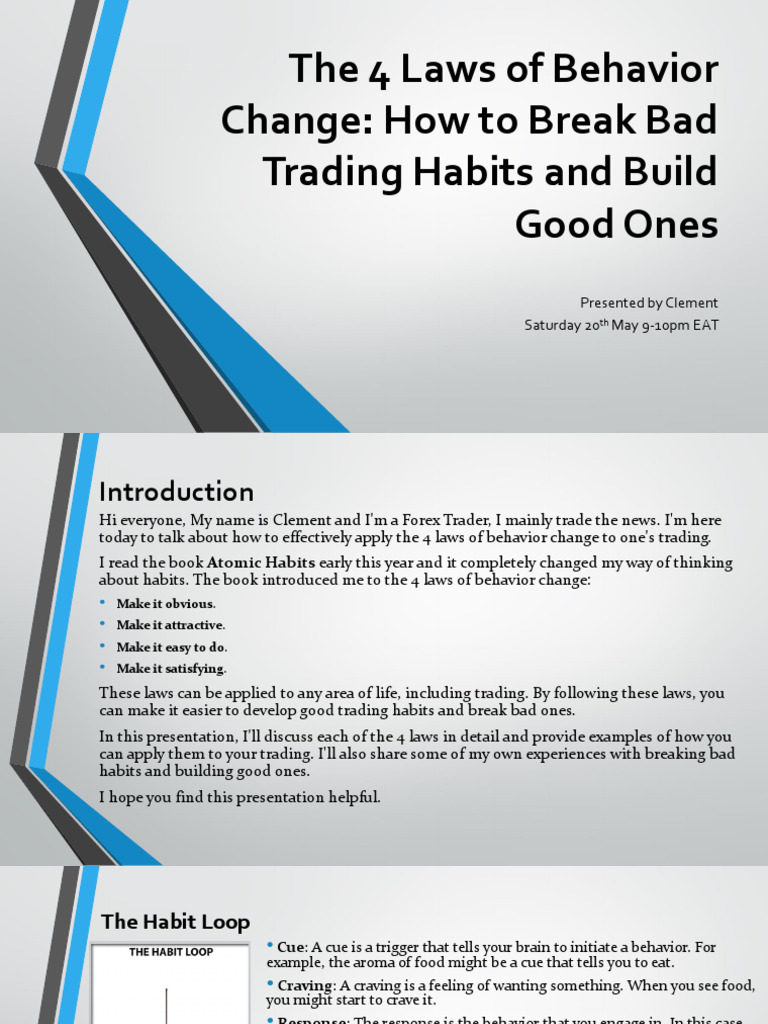 Break Bad Trading Habits | PDF | Habits | Psychological Concepts
