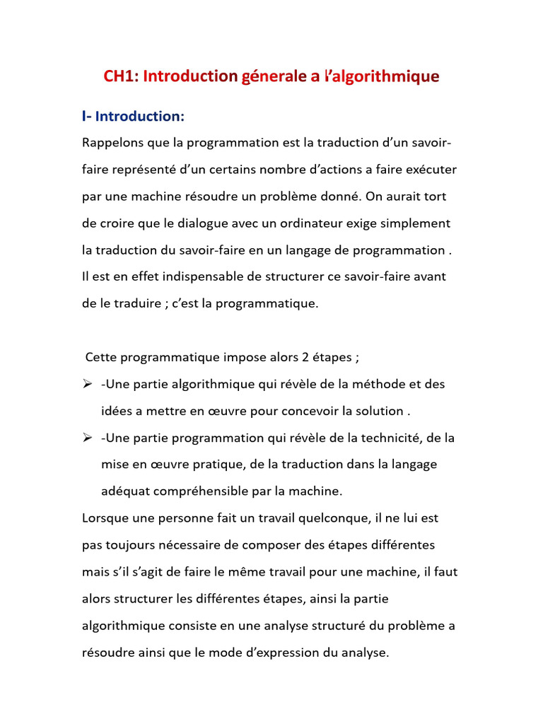 Étapes de la programmation informatique | PDF | Programmation ...