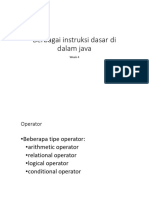 04a Berbagai Instruksi Dasar Di Dalam Java