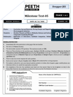 Milestone Test - 05 - Test Paper