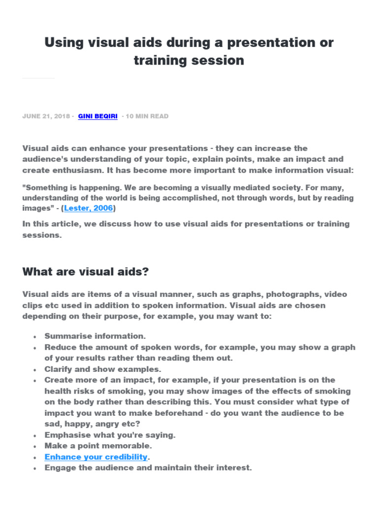 Visual Aids | PDF | Information | Microsoft Power Point