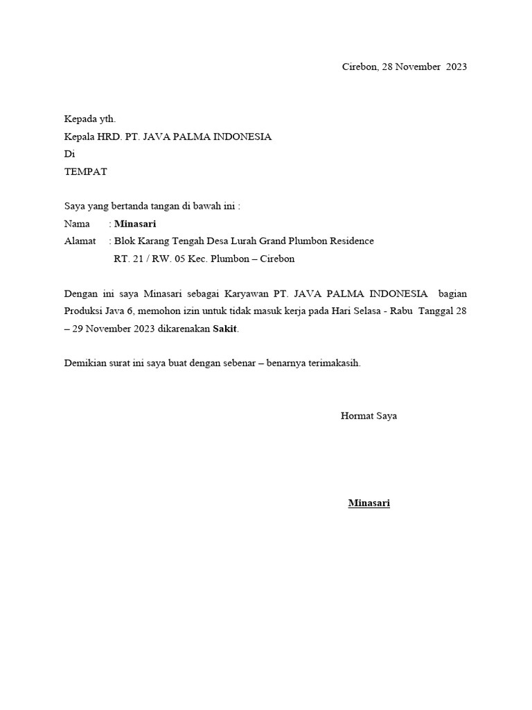 Surat Izin PT Kaldu Sari Nabati | PDF